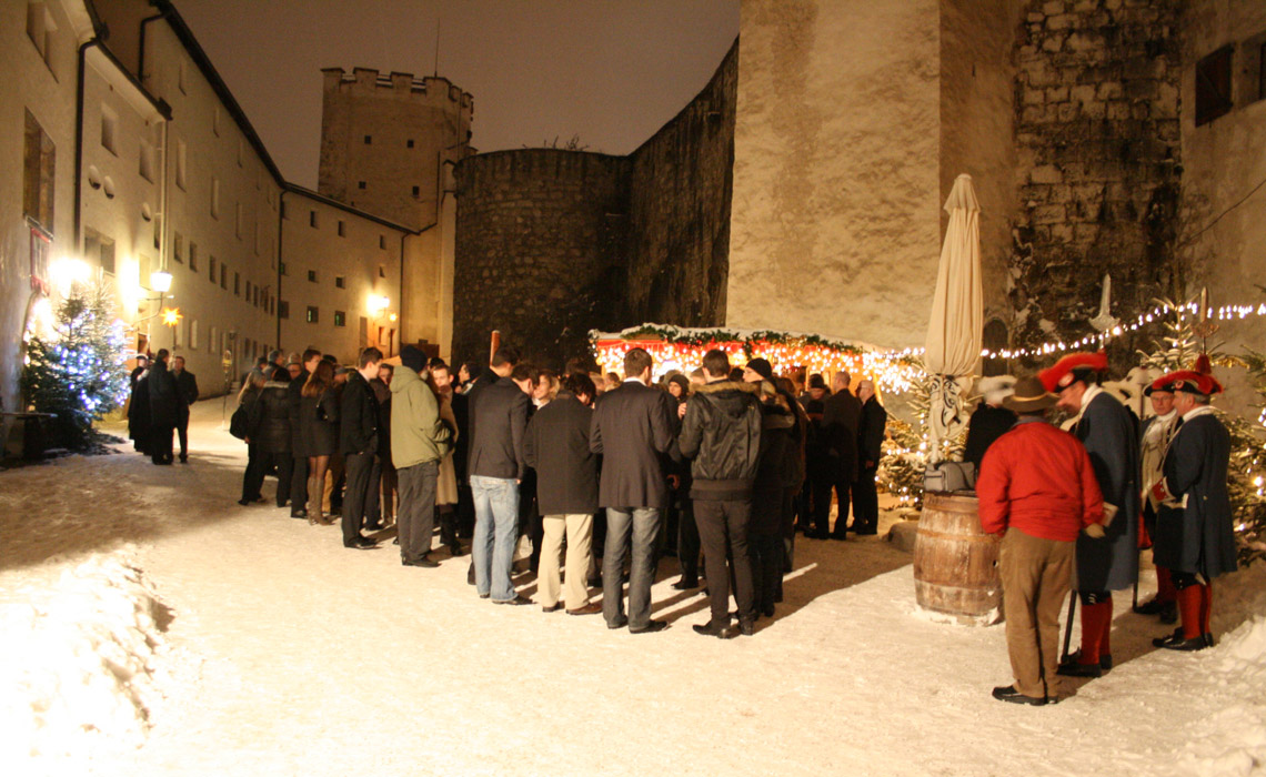 castle hall, knights dinner, Salzburg, fortress Hohensalzburg