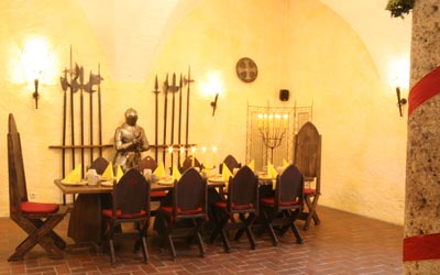 knights dinner at the fortress of Salzburg